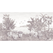 Patio Paradise tropical Wallpaper Customised for Walls lilac Buy Now 