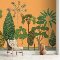 Chitran Pichwai Style Wallpaper Designed for walls Yellow Color