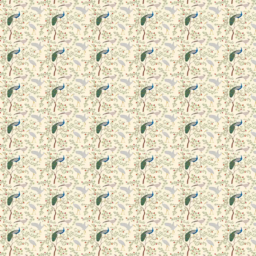 Rangat Indian Theme Wallpaper Rolls in Cream Color For Rooms