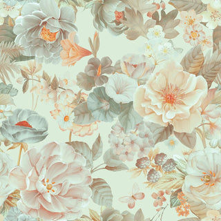 Prasoon, Colorful Floral Pattern Wallpaper, Green