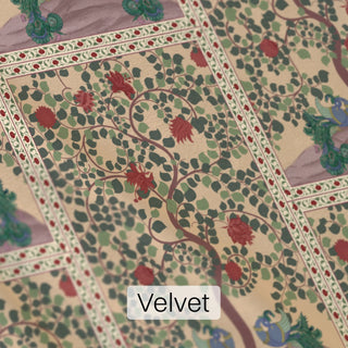 Aakriti Indian Sofa and Chairs Upholstery Fabric Beige & Red
