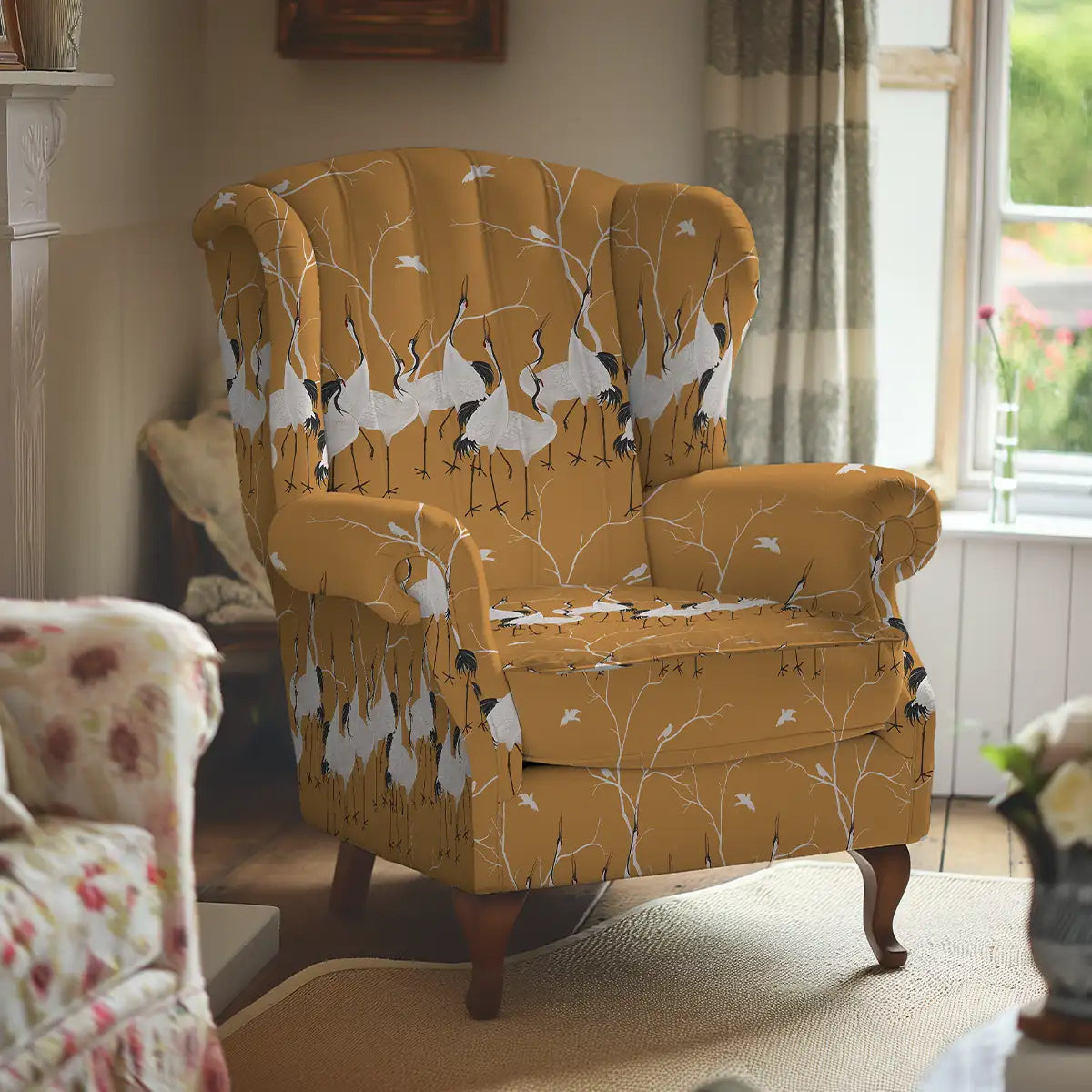 shop now Sedge Sofa and Chairs Upholstery Fabric Yellow