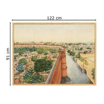 Imperial Delhi Vintage Indian Frameless Painting Wall Art Digital Print Poster