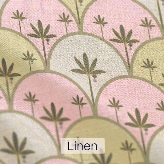 Kanan Indian Sofa and Chairs upholstery Fabric Pink & Green