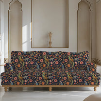 Sanjhi Indian Sofa and Chairs Upholstery Fabric Dark Blue Buy Now