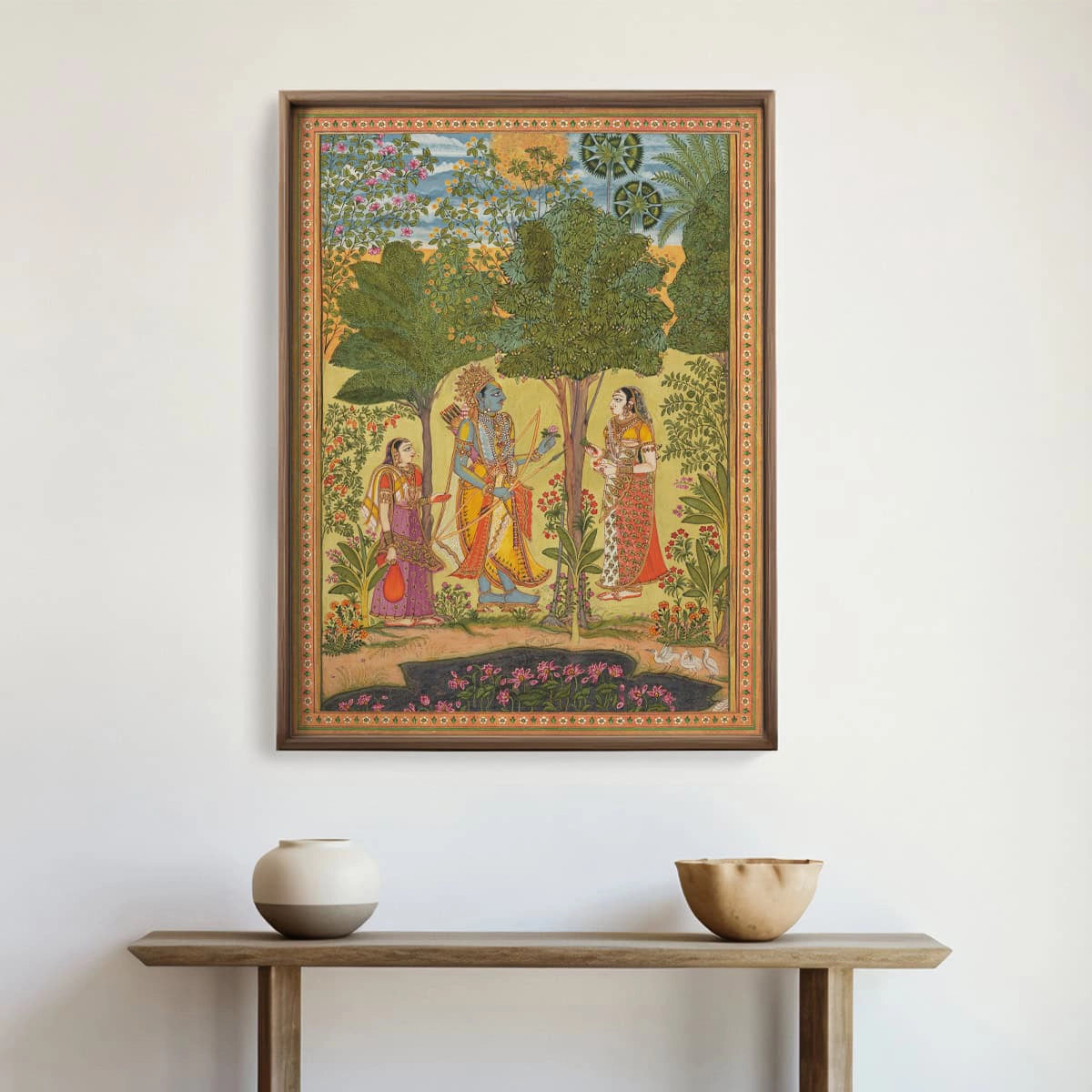 Raga Rama from a Ragamala series Vintage Indian Painting Wall Art Digital Print Poster 36 x 48 inches 