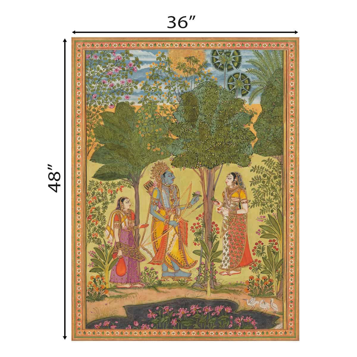 Raga Rama from a Ragamala series Vintage Indian Painting Wall Art Digital Print Poster 36 x 48 inches 