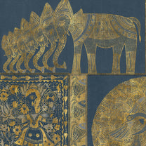 Geet: Madhubani's Artistic Brilliance, Golden Textured