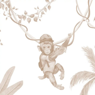 Sepia Jungle Bubble Kids Room Wallpaper