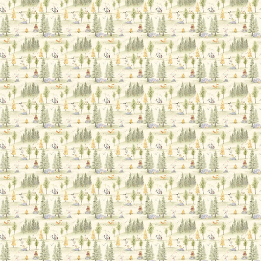 Melodious Miniatures, Jungle Themed Wallpaper for Kids Room, Green