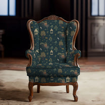 Shop  now Sair Sofa and Chairs Indian Upholstery Fabric in Blue