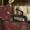 Sair Sofa and Chairs Upholstery Fabric in Red Colors