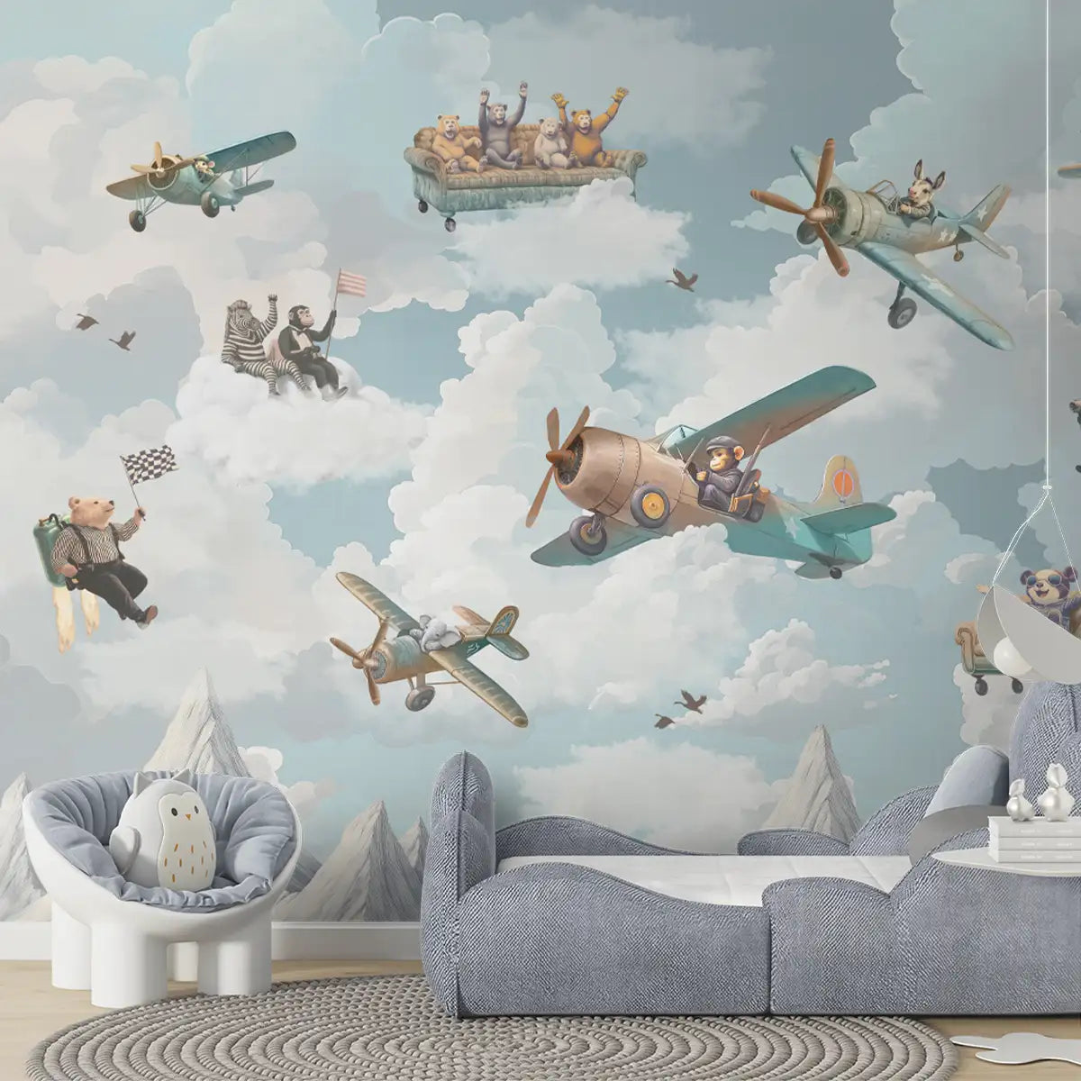 Air show Kids Room Wallpaper 