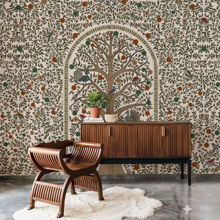 Anant Madhubani Design Wallpaper Customised