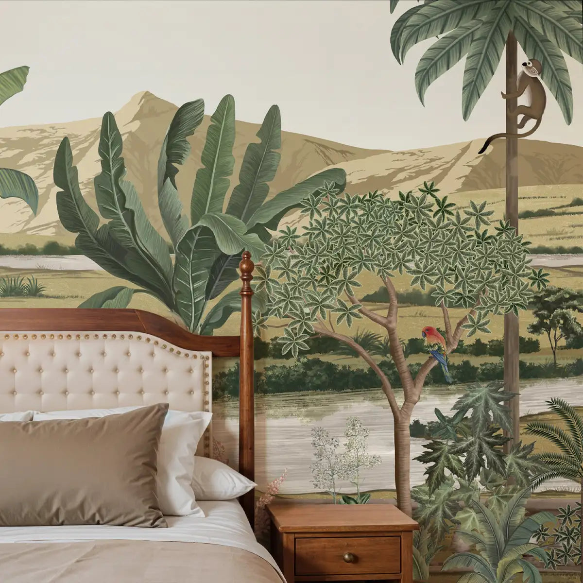 Andaaj, Lush Forest Theme Wallpaper for Rooms, Customised Bed Room 