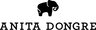Anita Dongre logo with a black elephant silhouette on a white background