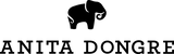 Anita Dongre logo with a black elephant silhouette on a white background