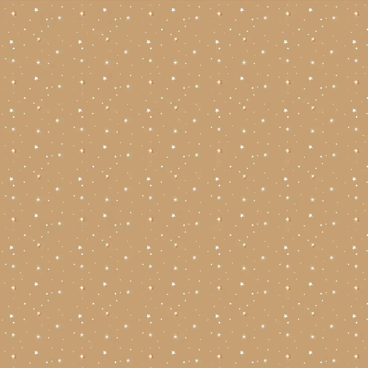 Antique Brown Twinkling Star Repeat Pattern, Design for Kids Room Buy Now