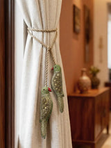Heer Parrot handcrafted curtain tieback product shot