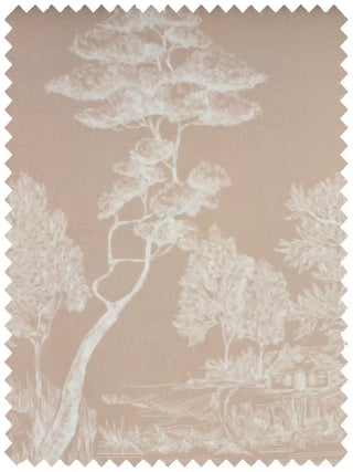 Detailed view of the soft folds and plush texture of the Chic Toile unstitched light brown velvet fabric for luxury curtains.