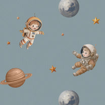 Astronaut Adventures Repeat Pattern, Design for Kids Room Buy Now