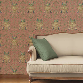 Black Pearl Roll Wallpaper In Dusty Pink Color Living room