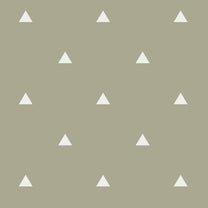 Triangular Tales, Seamless Pattern for Walls, Olive