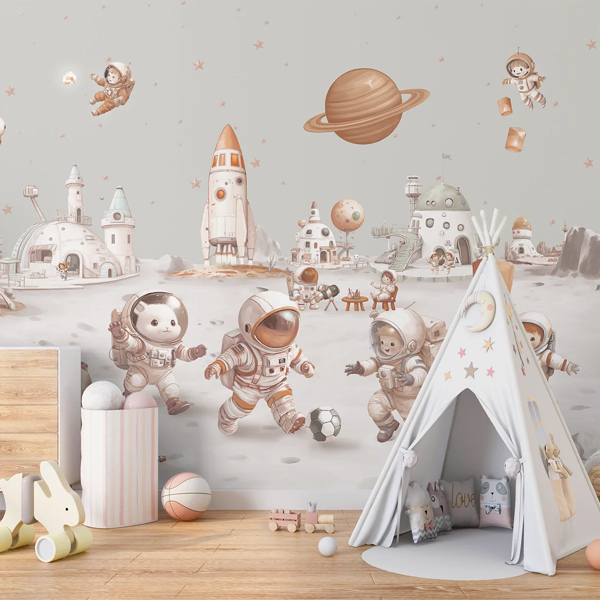 Caramel Smoke Galaxy of Dreams Kids Room Wallpaper Kids area 