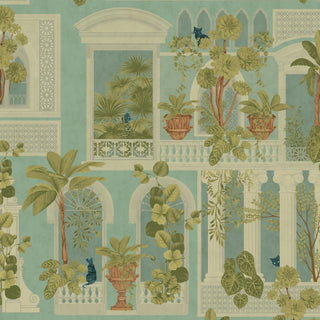 Shop Cattitude European Wallpaper Roll in Cool Aqua Color By Lifencolors