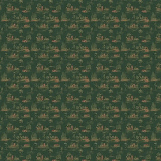 Shop Chic Toile European Wallpaper Roll in Green Color By Lifencolors
