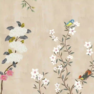 Shop Chinoiserie Floral Theme Wallpaper for Walls, Customised By Lifencolors 