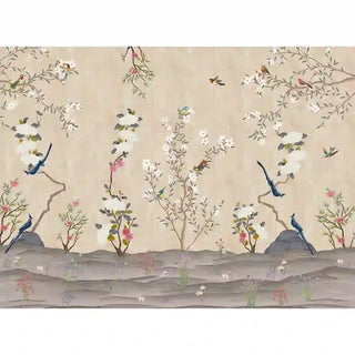 Chinoiserie Floral Theme Wallpaper for Walls, Customised Buy Now