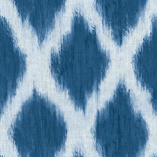 Blue and white abstract patterned wallpaper