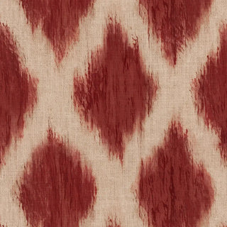 Textured wallpaper with red and beige pattern