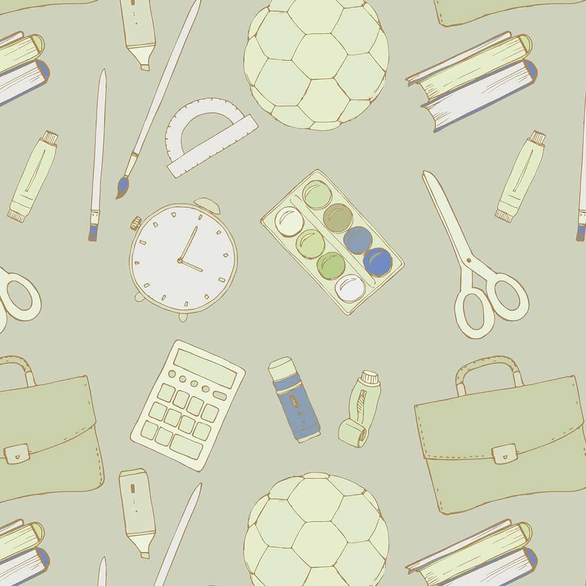 Tools for Adventure, Kids Wallpapers for Rooms, Green