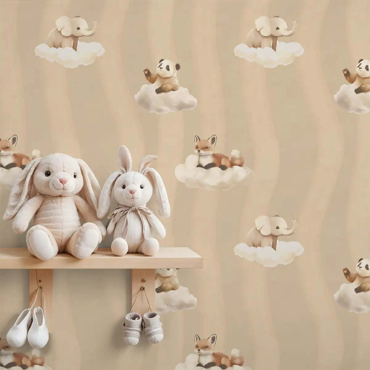 Cloud Candy Repeat Pattern, Dusky Amber for Kids Room