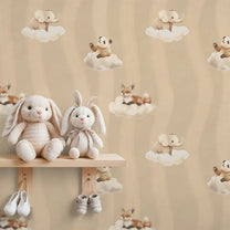 Cloud Candy Repeat Pattern, Dusky Amber for Kids Room