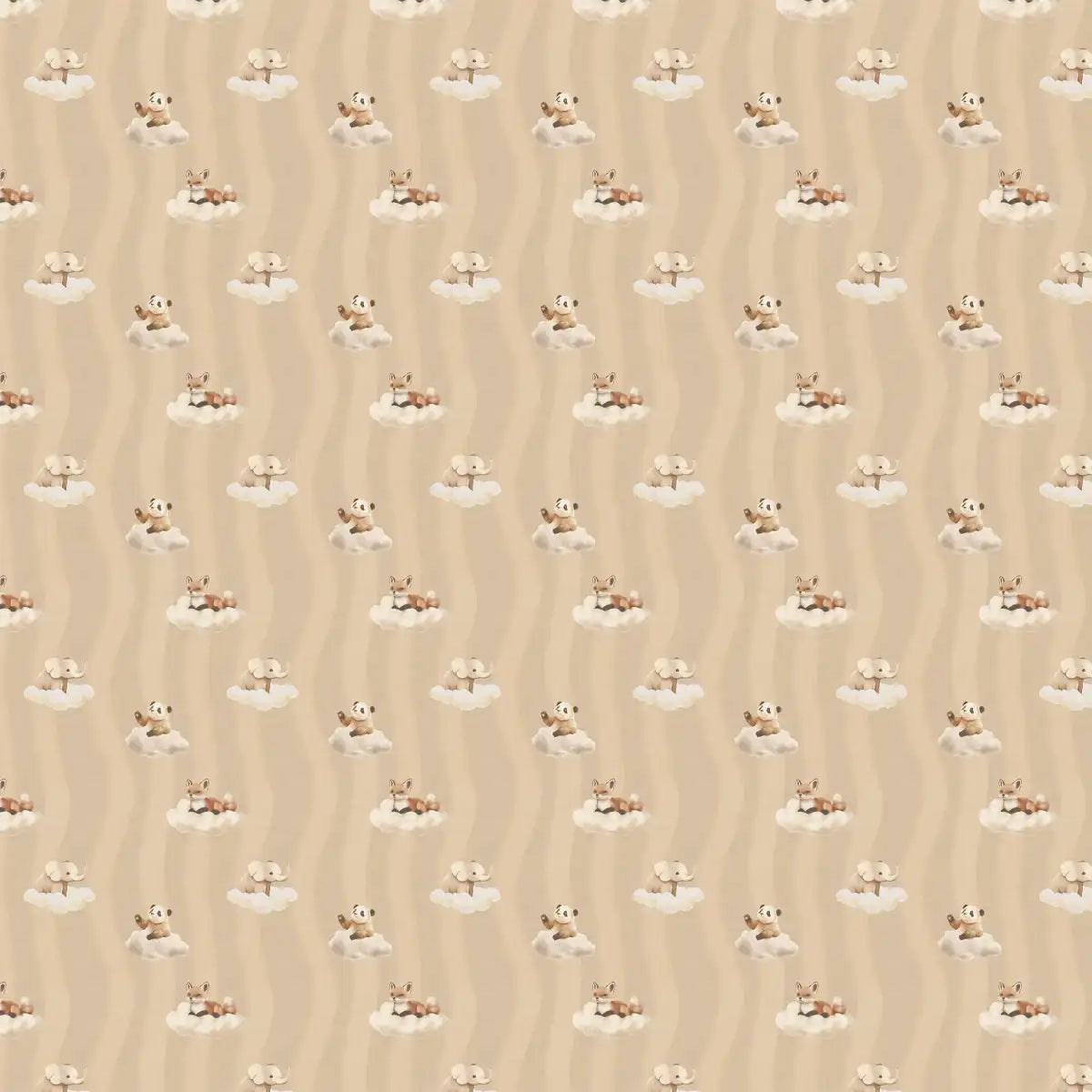 Cloud Candy Repeat Pattern, Dusky Amber for Kids Room Buy Now