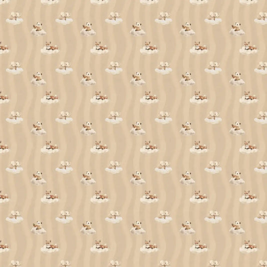 Cloud Candy Repeat Pattern, Dusky Amber for Kids Room Buy Now