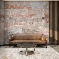 Coastal Strata Abstract Customised Wallpaper for Rooms