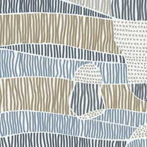 Shop Coastal Strata Abstract Muted Denim Color Customised Wallpaper for Rooms By Lifencolors