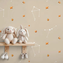 Coffee Bean Enchanted skies Repeat Pattern, Design for Kids Room