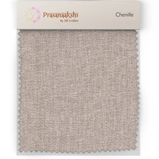 Cool Taup Chenille Sofa, Chairs, and Curtain Upholstery Fabric Buy Now 