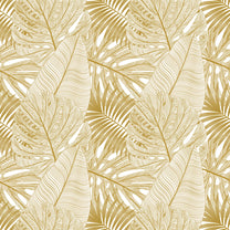 Gilded Greenery Tropical Leafy Splendor Wallpaper for Rooms
