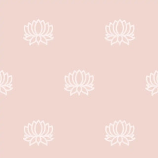 White lotus flowers on a pink background
