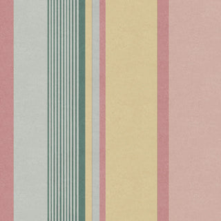 English Stripes Geometric Roll Wallpaper In Pink & Pastels Buy Now