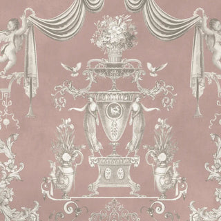 Shop European Tapestry Wallpaper Roll in Pastel Pink Color By Lifencolors