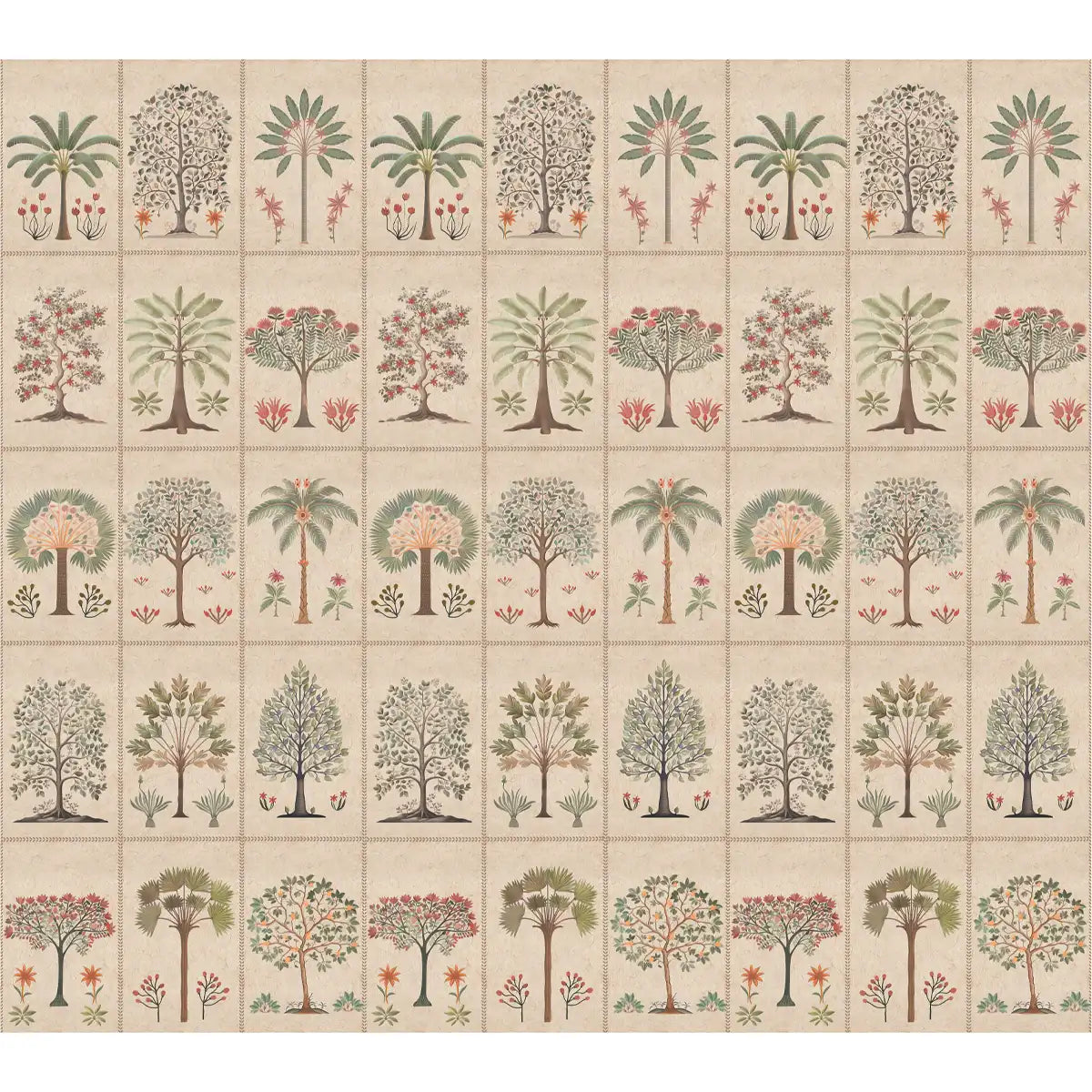 Botanical Bliss wallpaper Customised for walls Biege Buy Now