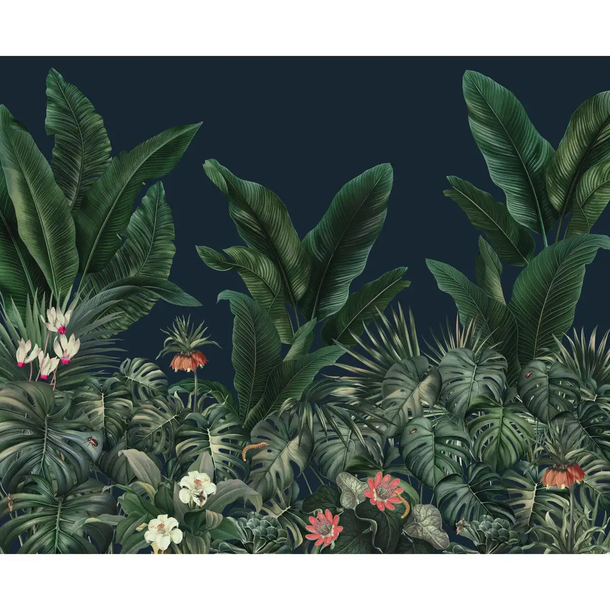 Midnight Flora Nature Theme Wallpaper, Customised Buy Now 