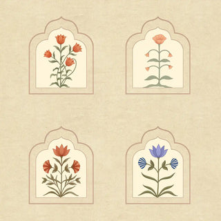 Floral-Radiance-Jharokha-Wallpaper